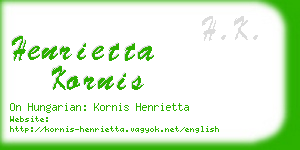 henrietta kornis business card